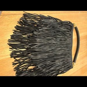 H&M NWOT black fringe shoulder bag.